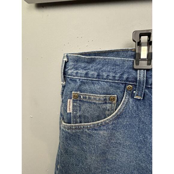 Carhartt B17 DST Relaxed Fit Denim Blue Jeans Mens 40x34 Workwear 5 Pocket - Picture 5 of 9